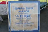 Original Sign for 1945 Spartan Manor Silver Queen Travel Trailer Built in Tulsa Oklahoma